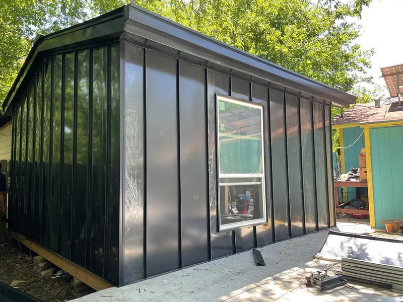 Black standing seam metal wall panels for Metal Roof Installation in California